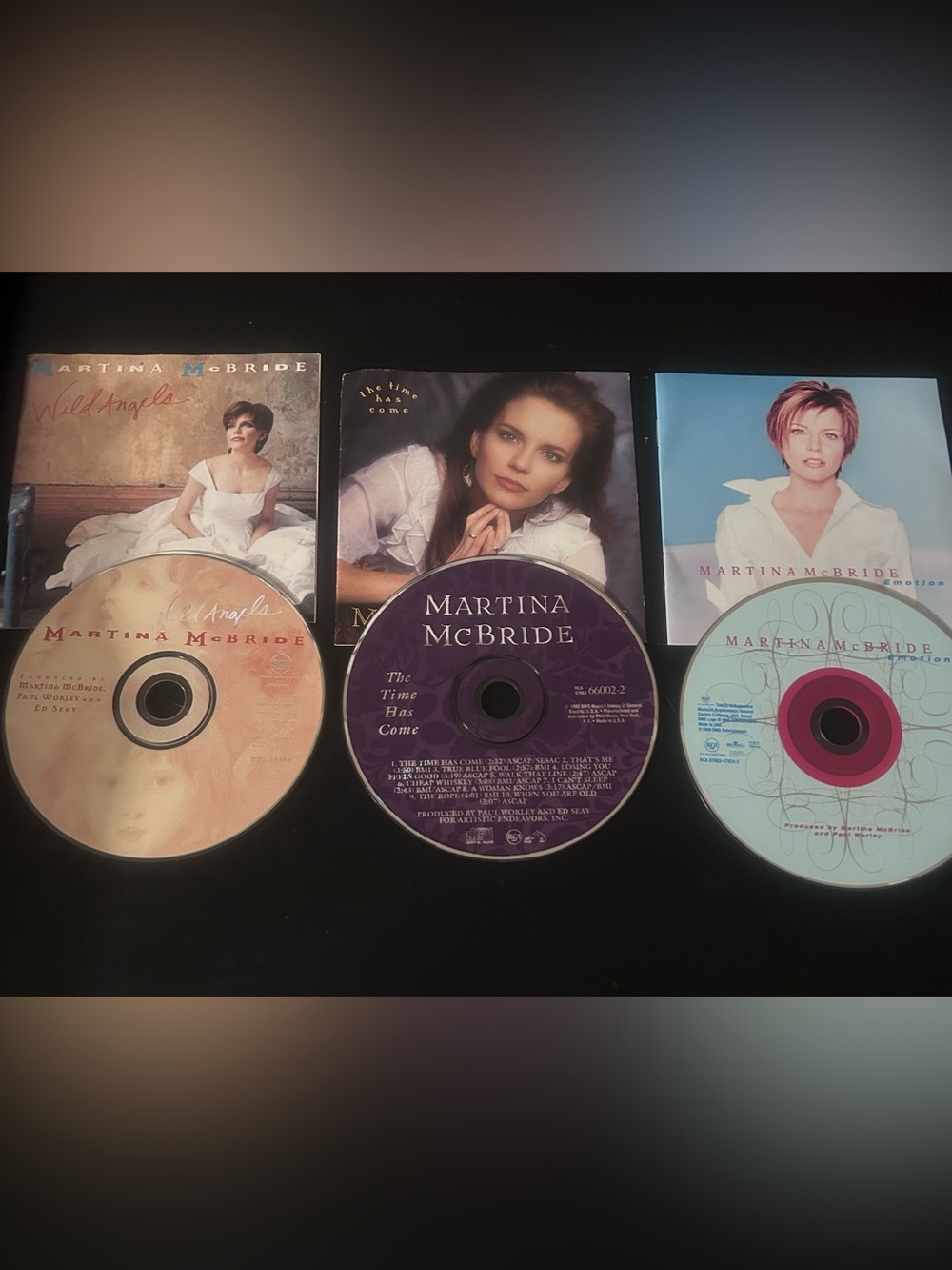 Martina McBride CD Lot of 3 Wild Angels Emotion The Time Has Come Countr